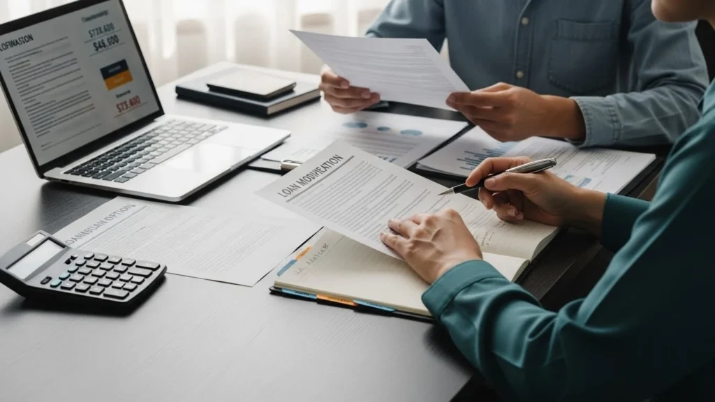 Borrower reviewing alternatives to private student loan settlement, including refinancing, repayment plans, and hardship options