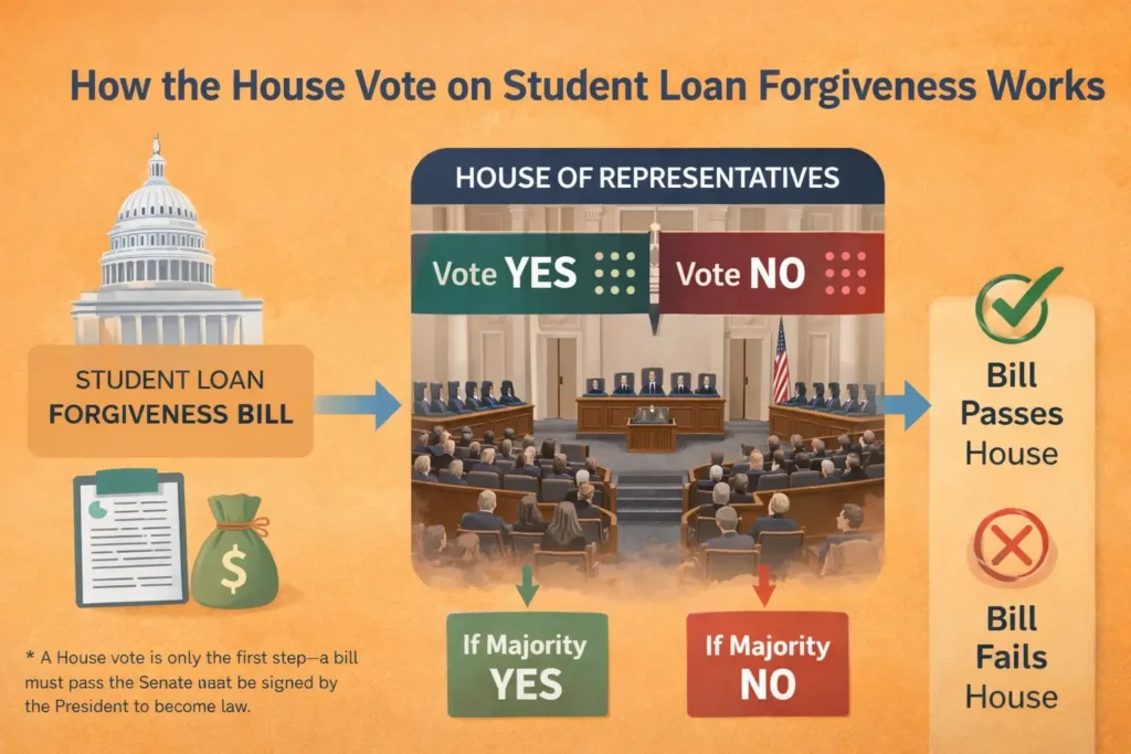 US House of Representatives voting on student loan forgiveness legislation