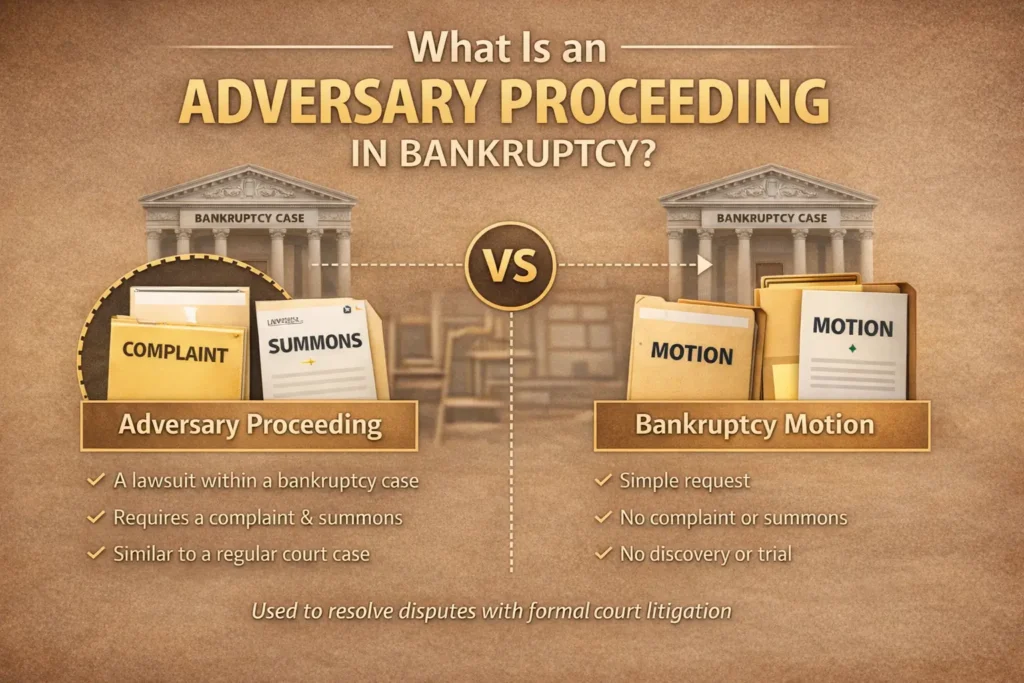 What is an adversary proceeding in bankruptcy explained